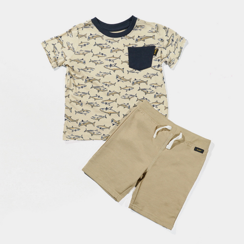Multi 2 Pice Set Boys Light Brown