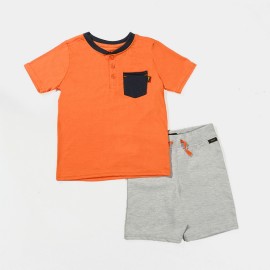 Multi 2 Pice Set Infants | Boys Orange Gray