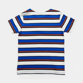 Epic Vibes Boys Blue and White Lining T-Shirts