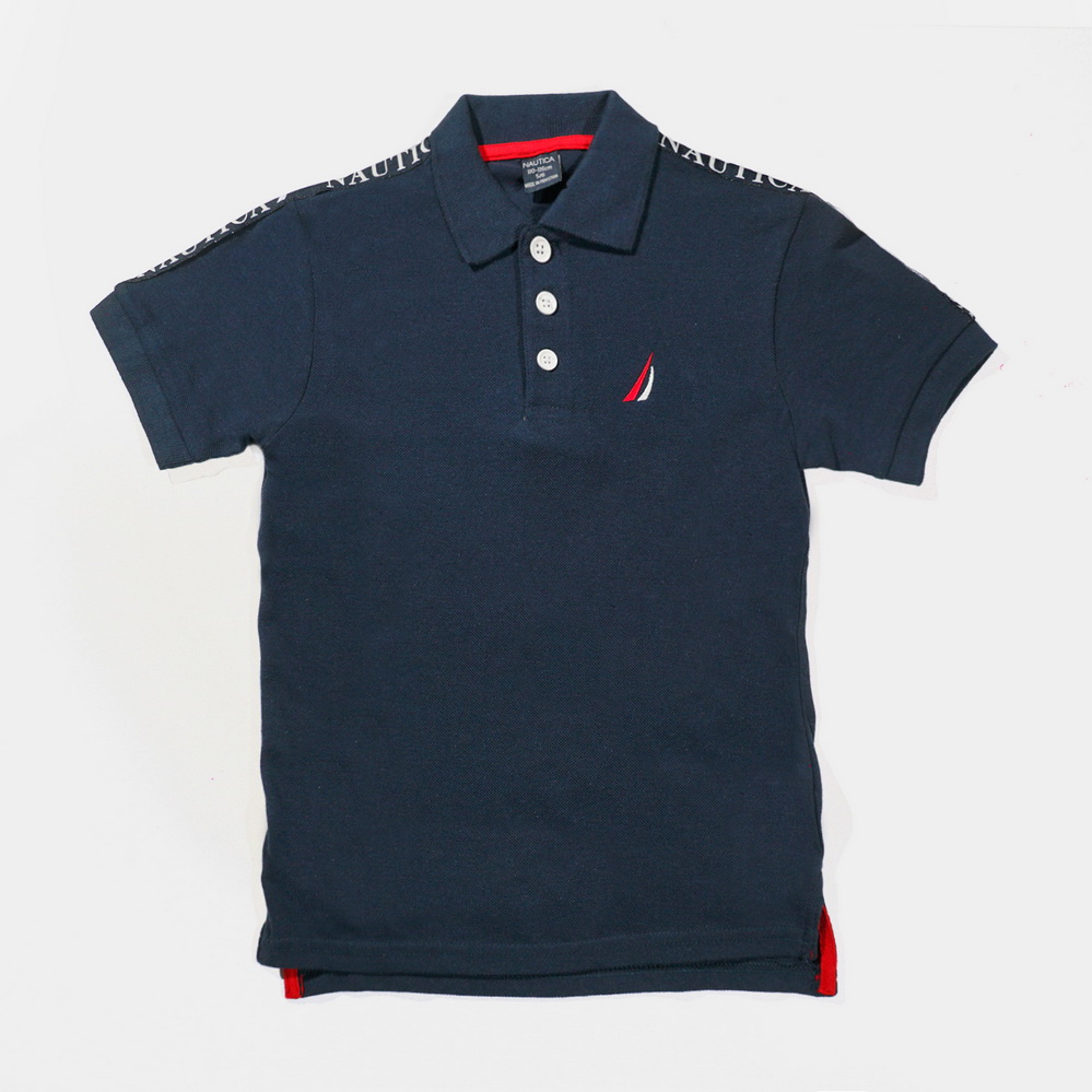 Polo Plain Boys Navy Blue