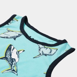 Shark Boys Light Green T-Shirts