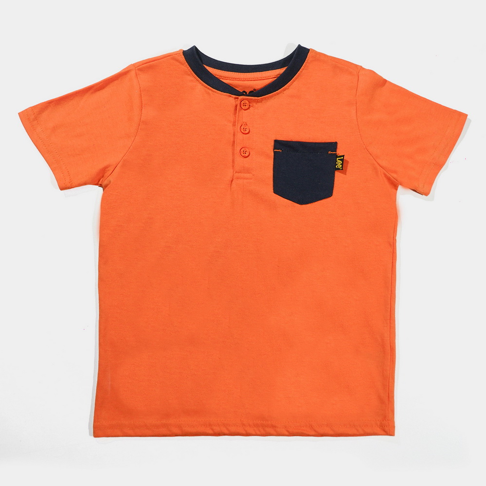 Front Pocket Boys Orange T-Shirts