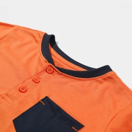 Front Pocket Boys Orange T-Shirts