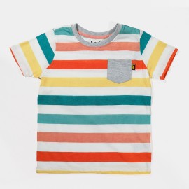Front Pocket Boys Multi Color T-Shirts