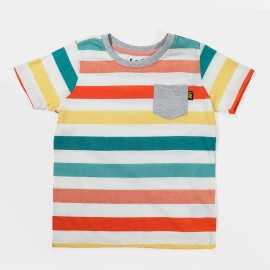 Front Pocket Boys Multi Color T-Shirts