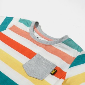 Front Pocket Boys Multi Color T-Shirts