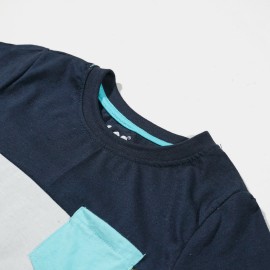 Front Pocket Boys Blue Gray T-Shirts