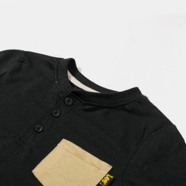 Front Pocket Boys Black T-Shirts