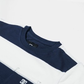 DC Logo Boys Blue & White Lining T-Shirts