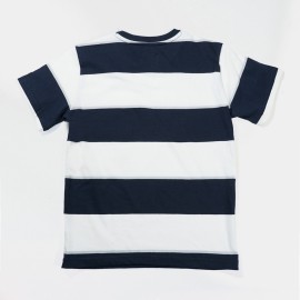 DC Logo Boys Blue & White Lining T-Shirts