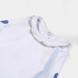 Frill Infants Blue & White Dungarees