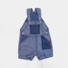 Frill Infants Blue & White Dungarees