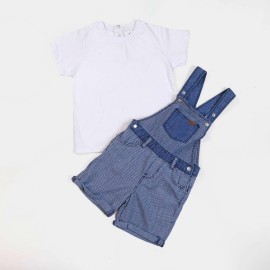 Plane Infants  Blue & White Dungarees