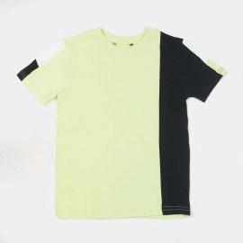 Cool Printed Boys Light Green T-Shirts