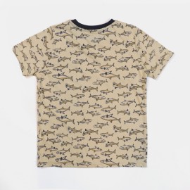 Front Pocket Boys Light Brown T-Shirts