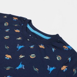 Dino Boys Navy Blue T-Shirts