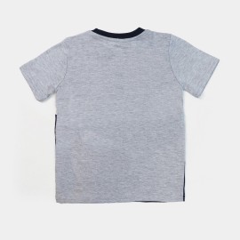 Front Pocket Boys Blue Gray T-Shirts