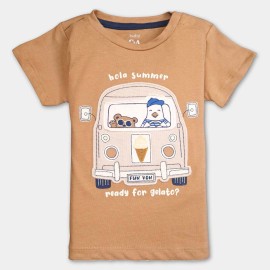 Hola Summer Infants Light Brown T-Shirts