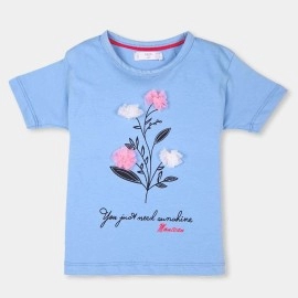 Infants-Baby-Girls-Blue-T-Shirts