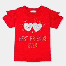 Best-Friend-Ever-infants-Girls-Red-T-Shirts