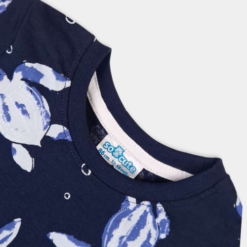 Turtle-infants-Navy-Blue-T-Shirts