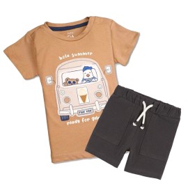 2-Pice-Set-infants-Brown-and-Gray