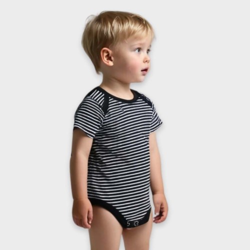 Infants-Black-|White-Lining-Rompers