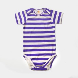 Infants-Purple-White-Lining-Rompers