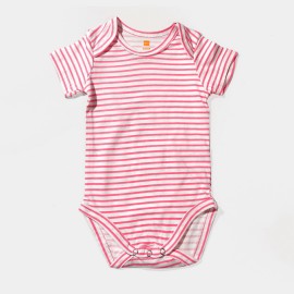 Infants-White-Pink-Lining-Rompers