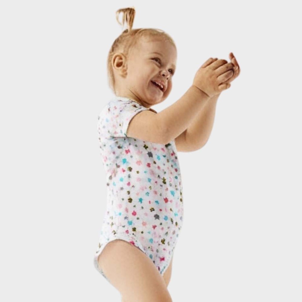 Infants-Multi-Star-White-Rompers Infants-Multi-Star-White-Rompers