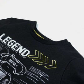 Legend Game Paid Boys Black T-Shirts