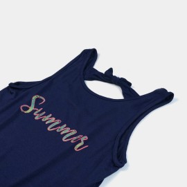 Summer Girls Navy Blue Frock and Dresses