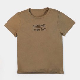 Awesome Boys Brown T-Shirts