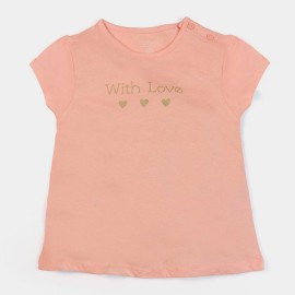 With Love Infants | Girls Orange T-Shirts