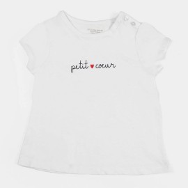 Petit Coeur Infants White T-Shirts