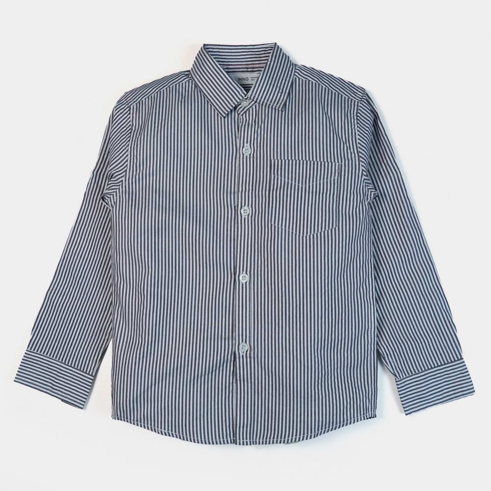 Casual Shirts Boys Black & White Lining Casual Shirts