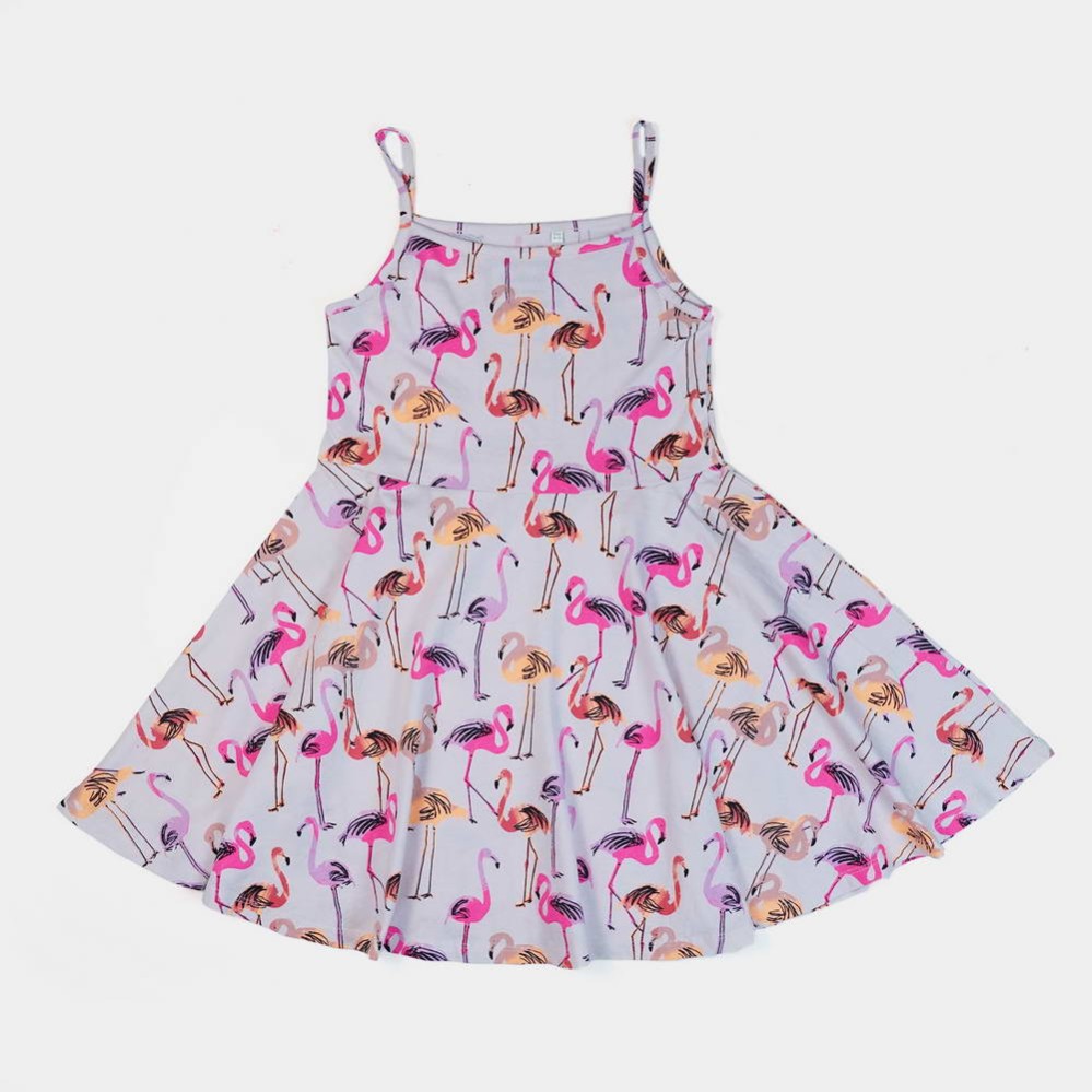 Flamingo Girls Pink Frock and Dresses