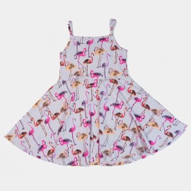 Flamingo Girls Pink Frock and Dresses