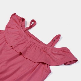 Neck Frock Girls Pink Frock and Dresses