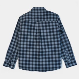 Casual Shirts Boys  Black & Gray Check Casual Shirts