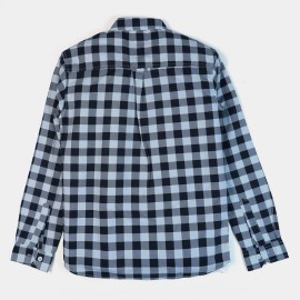 Cotton Boys Black & White Check Casual Shirts