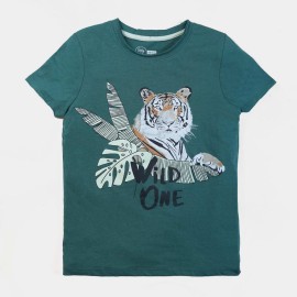 Tiger Boys Light Green T-Shirts