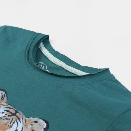 Tiger Boys Light Green T-Shirts