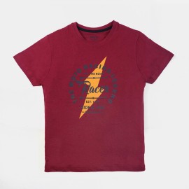 Ride & Vibe Boys Maroon T-Shirts