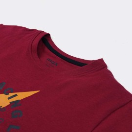Ride & Vibe Boys Maroon T-Shirts