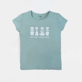 Better Together Girls Light Green T-Shirts