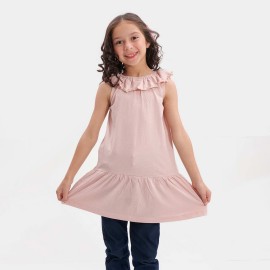 Neck Frock Girls Light Pink Frock and Dresses