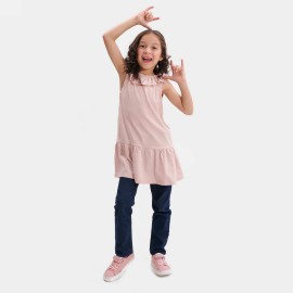 Neck Frock Girls Light Pink Frock and Dresses