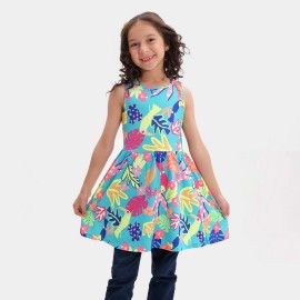 Flowers Girls Multi Printed Frock and Dresses