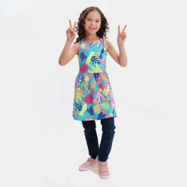 Flowers Girls Multi Printed Frock and Dresses